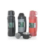 Paslanmaz Çelik 1.2 Litre Çift Katmanlı Termos Kupa Kapaklı | Seyahat Outdoor Sıcak Soğuk İçecek Şişesi