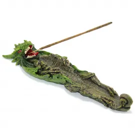 Yeşil Ejderha Tasarımlı Detaylı Polyester Dekoratif Tütsülük | Ev ve Ofis Ambiyansı