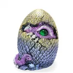 Parıldayan Ejderha Gözü Tasarımlı LED Işıklı Polyester Biblo | Fantasy Dekor Figürü