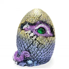 Parıldayan Ejderha Gözü Tasarımlı LED Işıklı Polyester Biblo | Fantasy Dekor Figürü