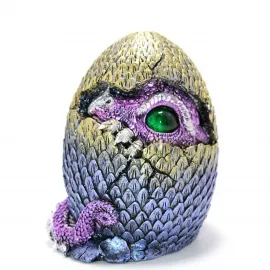 Parıldayan Ejderha Gözü Tasarımlı LED Işıklı Polyester Biblo | Fantasy Dekor Figürü