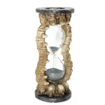 Gotik Kurukafa İskelet Tasarımlı Polyester Dekoratif Kum Saati Objesi - Zamanın Gizemi