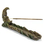 Mistik Ay Yüzlü Ağaç Kökü Temalı Dekoratif Polyester Tütsülük – El Yapımı Görünümlü Tütsü Standı