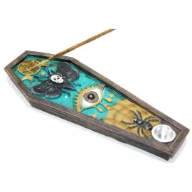 Gotik Ruhlu Kuru Kafa Güve & All-Seeing Eye Temalı Polyester Çubuk ve Koni Tütsülük