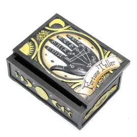 Mistik Falcı Eli Tasarımlı Polyester Saklama Kutusu | Dekoratif Astroloji Tema Objeler