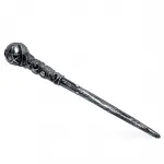 Gizemli Pentagramlı Antik Gümüş Görünümlü Polyester Sihirli Asa Biblo - Koleksiyonluk Dekoratif Figür