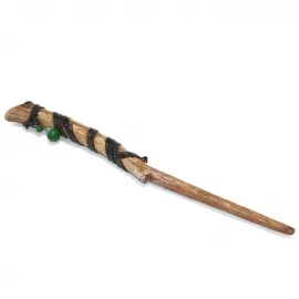 Rustik Tasarımlı Yeşil Boncuklu Polyester Sihirli Asa – Koleksiyonluk Fantezi Biblo