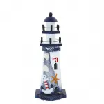 Dekoratif Ahşap Deniz Feneri Biblo: Marin Temalı Ev Ofis Okyanus Konsepti