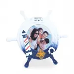 Deniz Temalı Ahşap Dümen Fotoğraf Çerçevesi | Marin Tarzı Ev Dekorasyon Objeleri