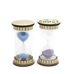 Ahşap Detaylı Dekoratif Kum Saati | Estetik Masaüstü Objesi ve Şık Ev Aksesuarı