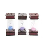 Dekoratif Ahşap Led Işıklı Kum Saati – Renkli Kum ve Işıkla Büyüleyici Zaman Akışı Objesi