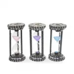 Steampunk Endüstriyel Tasarım Kum Saati: Dekoratif Metal Dişli Temalı Zamanlayıcı Obje