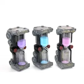 Steampunk Tasarım Kum Saati - Polyester Dekoratif Ev ve Ofis Aksesuarı