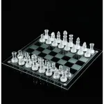 Modern Şeffaf Cam Satranç Takımı Oyunu | Elegance ve Stratejiyi Buluşturan Dekoratif Set