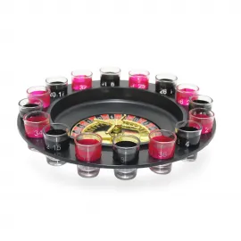 Keyifli Parti Anları İçin 16 Adet Shot Bardağı ve Rulet Oyunu – Evde Casino Eğlencesi