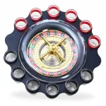 Siyah 12'li Shot Bardaklı Rulet Oyunu: Yetişkin Parti ve Eğlence Seti | Ev Partileri İçin