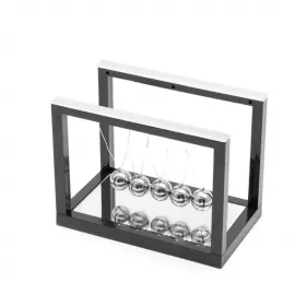 Şık Aynalı Tabanlı Denge Topları | Modern Newton Beşiği Masaüstü Bilim ve Dekoratif Obje