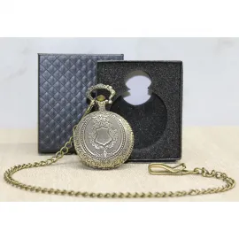 Vintage Antik Görünümlü Köstekli Cep Saati Özel Hediye Kutulu Tasarım Şık Dekoratif Objeler