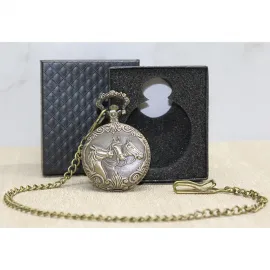 Özel Kutulu Antik Bronz At Büstü Köstekli Saat: Vintage Erkek Aksesuarı Hediye