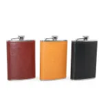 Premium Paslanmaz Çelik 9 Oz Deri Kaplamalı Cep Matarası: Şıklık ve Fonksiyonellik Bir Arada