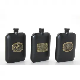 Paslanmaz Çelik 6 Oz Kabartmalı Cep Matarası - Akrep, Kartal, Kurt Tasarım Şık Erkek Hediyesi