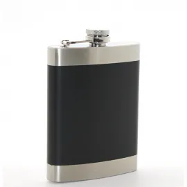 Premium Siyah Paslanmaz Çelik 8 Oz Cep Matarası - Seyahat ve Özel Anlar İçin Şık Hediye