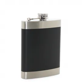 Premium Siyah Paslanmaz Çelik 8 Oz Cep Matarası - Seyahat ve Özel Anlar İçin Şık Hediye