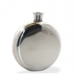 Zarif Paslanmaz Çelik Yuvarlak Cep Matarası 5 Oz – Seyahat İçin Şık ve Kompakt İçecek Şişesi