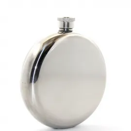 Zarif Paslanmaz Çelik Yuvarlak Cep Matarası 8 Oz - Dayanıklı, Şık ve Taşınabilir İçki Matarası