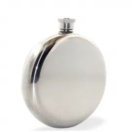 Zarif Paslanmaz Çelik Yuvarlak Cep Matarası 8 Oz - Dayanıklı, Şık ve Taşınabilir İçki Matarası