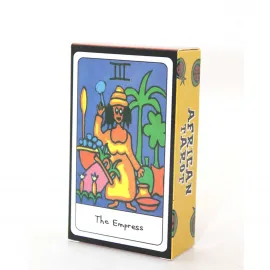 Afrika Temalı El Çizimi Tarot Destesi: Kehanet, Ruhsal Rehberlik ve Yaratıcılık (10.5x6 Cm)