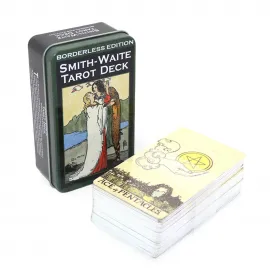 Orijinal Smith-Waite Tarot Destesi Metal Kutulu Borderless Sürüm - Koleksiyonluk Kehanet Kartları
