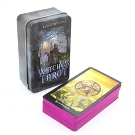 Ellen Dugan Witches (Cadı) Metal Kutulu Tarot Kartları - Ruhsal Rehberlik Seti