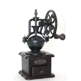 Nostaljik Ahşap Kutu Manuel Kahve Değirmeni | Dekoratif El Tipi Antika Kahve Öğütücü