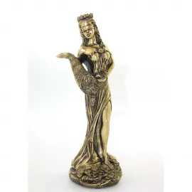 Antik Bereket Tanrıçası Fortuna Dekoratif Biblo: Ev ve Ofis İçin Şans ve Zenginlik Figürü