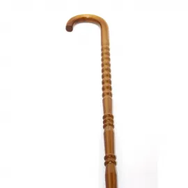 Zarif Ahşap Yürüyüş Bastonu | Konforlu Tutuş ve Şık Tasarım | El Yapımı Destekleyici Baston