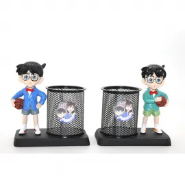 Dedektif Conan Temalı Masaüstü Kalemlik Figürlü Biblo | Şık Ofis ve Okul Aksesuarı