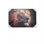 Canlı Renklerle Soyut Vahşi Aslan Figürlü Modern Yağlı Boya Duvar Tablosu Panosu