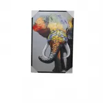 Canlı Renklerle Fil Motifli Duvara Asılan Modern Yağlı Boya Tablo Sanat Panosu