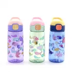 Çocuk ve Yetişkinler İçin Renkli Pipetli Tritan Suluk 600 ml - BPA İçermeyen Sağlıklı Tasarım