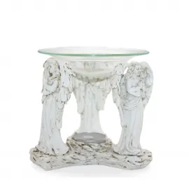 Zarif Melekli Polyester Buhurdanlık: Dekoratif Mum Isıtıcı ve Esansiyel Yağ Difüzörü