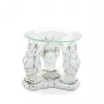 Gülümseyen Buda Figürlü Dekoratif Polyester Buhurdanlık | Esans Yağı Eritici Obje