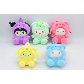 Sevimli Sanrio Peluş Karakter Mini Sırt Çantası Anahtarlık - Kuromi, My Melody, Cinnamoroll
