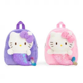 Sevimli Hello Kitty Denizkızı Temalı Peluş Mini Sırt Çantası Kız Çocuk Kreş Okul Çantası