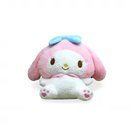 Sevimli My Melody Pembe Beyaz Peluş Sırt Çantası: Yumuşacık Sanrio Karakteri Çanta