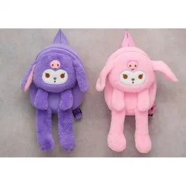 Sevimli Mor Pembe Işıklı Oynar Kulaklı Kuromi Çocuk Okul Sırt Çantası