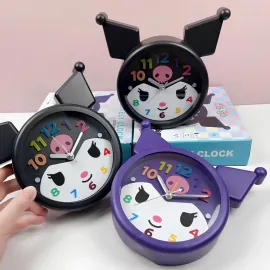 Kuromi Temalı Sevimli Masa Üstü Dekoratif Çalar Saat - Genç Odası ve Ofis Hediyesi