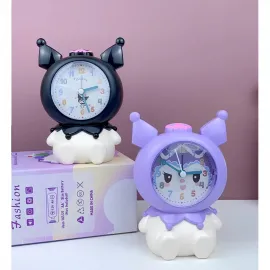 Kuromi Figürlü Sevimli Masa Üstü Çalar Saat: Çocuk ve Genç Odaları için Eğlenceli Dekoratif Alarm