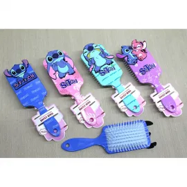 Sevilen Karakter Stitch Tasarımlı Ergonomik Saç Tarağı | Çocuklar ve Yetişkinler İçin Canlı Renk Seçenekleri ile Saç Bakım Keyfi