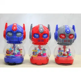 Dans Eden Işıklı Robot Kumbara: Hareketli Dişli Mekanizmalı, Eğlenceli Dekoratif Oyuncak